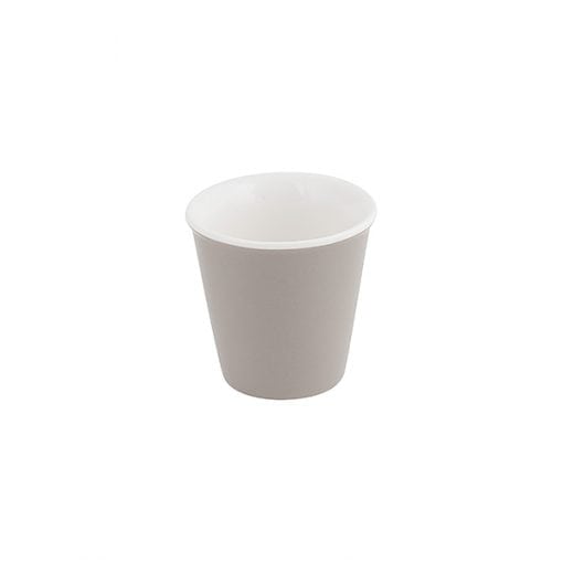 A larger 90ml Espresso Cup by Bevande and trendy Stone colour.