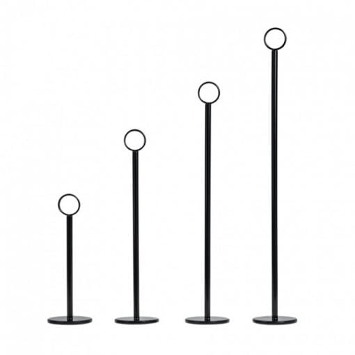 table number stand black heavy base restaurant ring clip organisation