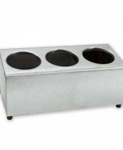 CUTLERY HOLDER STAINLESS STEEL 3 HOLE