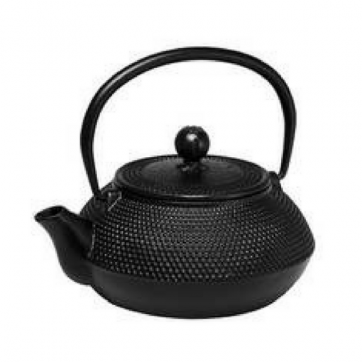 Black Cast Iron Teapot - 600Ml capacity.